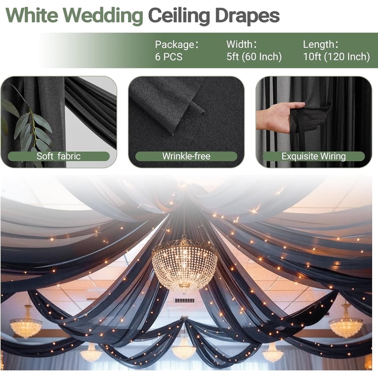 Black Ceiling Drapes