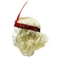 thumbnail image 2 of Costume Culture Womens Curly Flapper Wig with Sequin Headband, 2 of 5