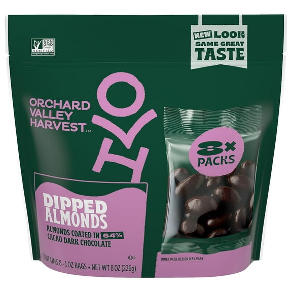 Orchard Valley Harvest Dark Chocolate Almonds 8-1 oz Bags