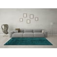 thumbnail image 3 of Ahgly Company Indoor Rectangle Abstract Turquoise Blue Modern Area Rugs, 5' x 7', 3 of 4