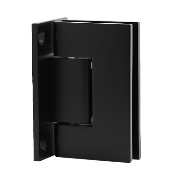 Matte Black Shower Door Hinge Wall to Glass for 3/8" or 1/2" Glass
