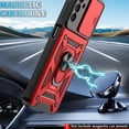 thumbnail image 6 of Galaxy A13 5G Case / A04S Case, Samsung Galaxy A13 5G Case with HD Screen Protector, Heavy Duty Shockproof Phone Cover with Magnetic Kickstand Ring for Galaxy A13 5G, Red, 6 of 15