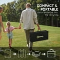 thumbnail image 4 of Outsunny Waterproof Outdoor Rug w/ Carry Bag, 9' x 12', Black White Clover, 4 of 10