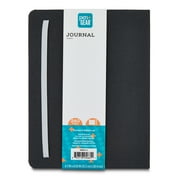Pen+Gear Black Fabric Cover Journal,240 Ruled Pages,with Elastic Band