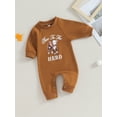 thumbnail image 4 of Western Baby Girl Boy Clothes Cow Print Long Sleeve Zipper Romper 3M 6M 12M Bodysuit Crewneck Jumpsuit Fall Winter Outfit, 4 of 9
