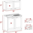 thumbnail image 3 of White Cabinet, 30.6" H X 38.5" W 19.99" D, Solid Wood + , Engineered Appeal , White, Unit, 3 of 7