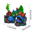 thumbnail image 4 of Tarmeek Aquarium Coral Ornament Small Resin Cave Hideout Fish Tank Decoration Multicolor Artificial Reefs Hollow Design Safe for Fish Breeding Aquatic Scenery 11x8cm, 4 of 7