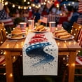 thumbnail image 2 of Memorial Day Saving!4th of July Decorations, Independence Day Table Flag Red White Blue Star Striped Floral Print Dining Table Decoration, 2 of 7