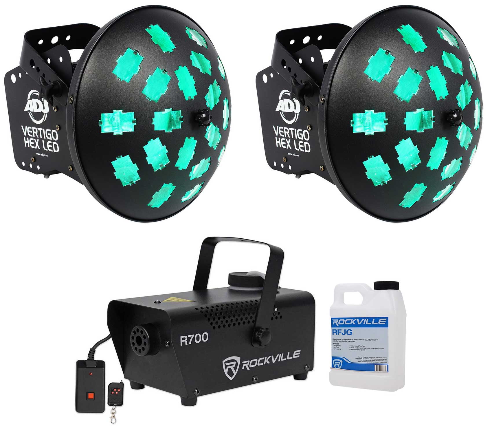 American DJ VERTIGO HEX LED 12 Watt 6Color Dance Floor Effect Light
