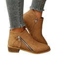 thumbnail image 5 of Urbanix Women Side Zipper Ankle Booties, Pointed Toe Low Block Heel Comfortable Dress Boots for Daily Work Casual Wear, 5 of 5