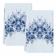 thumbnail image 2 of Blue Blooms Floral Kitchen Towels Set of 2, Spring Flowers Botanical Blue Ombre Absorbent Dish Towels for Kitchen, Microfiber Hand Towel, Quick Drying Tea Towel for Cleaning Decorative Dishcloths, 2 of 7