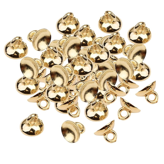 200 Pcs Embout Demi-Rond en Or Forme de Cloche Perles DIY Pendentifs Bijoux