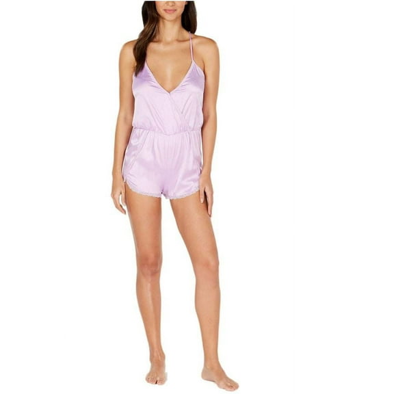 INC International Concepts Lace-Trimmed Jacquard Pajama Romper, Ditsy Daisy, 3XL