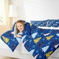 thumbnail image 4 of Feelyou Blue Xmas Tree Bedding Comforter Set, Merry Christmas Twin Comforter Sets, Princess Fairy Tale Reversible Bedding Set, Microfiber Bedroom Decor, 2 Pieces, 4 of 8