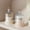 A360, variant on kkbbma under $5 Qtip Holder - Restroom Bathroom Organizers and Storage Containers, Clear Plastic Apothecary Jars with Lids for Cotton Ball, Cotton Swab, Cotton Round Pads, Floss