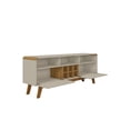 thumbnail image 4 of Camberly 62.99 TV Stand with 5 Shelves and Wine Storage in Off White and Cinnamon, 4 of 9