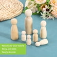 thumbnail image 3 of Uxcell 50 Pack Wood Peg Dolls 1.38 Inch Male Unfinished Natural Wooden Figures, 3 of 6