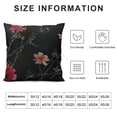 thumbnail image 5 of Chilfamy  Throw Pillow Cover Wild Blowing Floral Pattern in The Many Kind Home Decor Pillowcase Cushion Cover for Sofa Couch Bed and Car White, 5 of 5