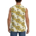 thumbnail image 4 of Bixox Men's Cartoon Honey Pot Bee Sunflower Printed Shirt Sleeveless Fitness Tank Top-XX-Large, 4 of 7