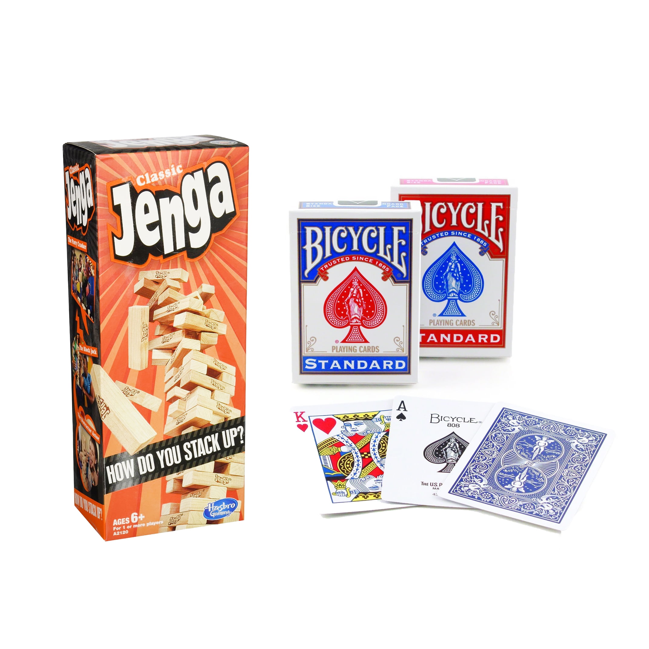 Bicycle Poker Size Standard Index Playing Cards (Blue or Red) with
