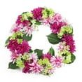 thumbnail image 3 of Northlight 22" Unlit White/Green Floral Dahlia and Hydrangea Christmas Wreath, 3 of 3