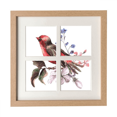 thumbnail image 1 of Branch Birds Flower Art Deco Fashion Frame Wall Tabletop Display 4 Openings Picture, 1 of 3