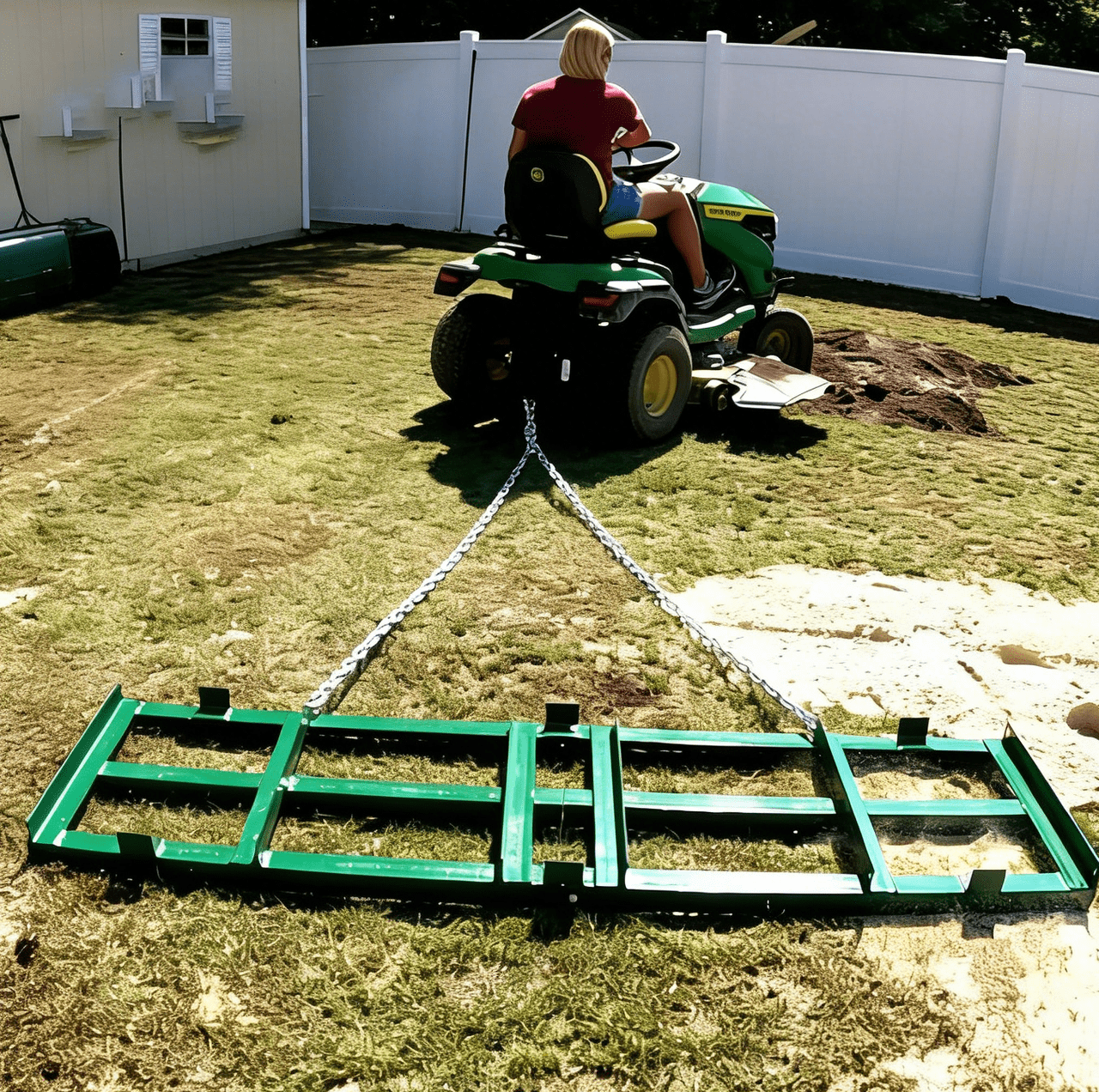 TheEshow Drag Harrow Driveway Grader, 4FT Heavy Duty
