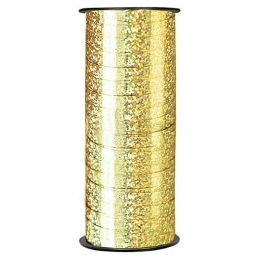 Golden Crinkled Curling Ribbon for Decoration Use Made of Plastic 100 Yard