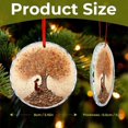 thumbnail image 2 of Glass Christmas Ornament Bookworm With Tree Artwork In Oil Paint Round Christmas Ornament Gift for Librarian Holiday Decorations And Xmas Gift Ideas, 2 of 8