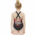 thumbnail image 4 of Himiko Toga Swimwear Kids' One-Piece Swimsuit Quick-Dry Cute Printed Girls' Swimwear Bathing Suit for Beach & Pool 6-7Y(110cm), 4 of 8