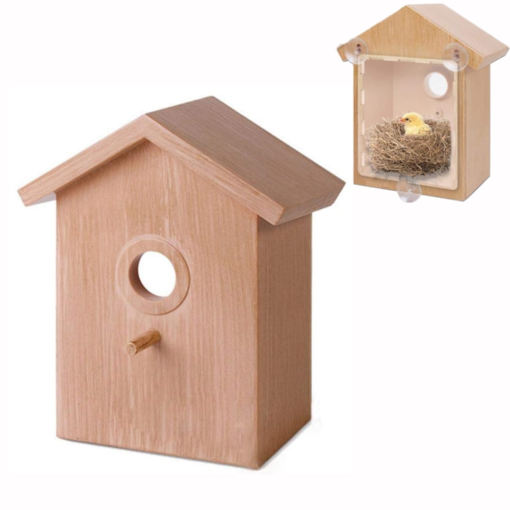 NEW Bird House Window Birdhouse With Suction Cup for Garden Outdoor Bird Feed 