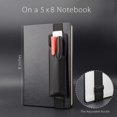 thumbnail image 3 of Portalápices con banda elástica ajustable Portalápices Estuche para bolígrafos para diarios de tapa dura Cuadernos Planificadores Se adapta a cuadernos de 8 a 11 pulgadas de altura Capacidad para 2 o, 3 of 5