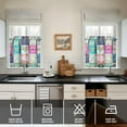 thumbnail image 4 of Kitchen Curtains and Valance Set 24 Inch Tier Pioneer Colorful Floral Curtains Small Drapes for Cafe Living Room Bathroom Farmhouse 3 Pieces Set Rod Pocket, 4 of 6