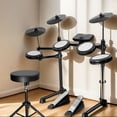 thumbnail image 4 of Mastery Brand Batería Eléctrica Musical Completa con Parches de Malla, Módulo de Percusión, Rack, Taburete, Baquetas y Doble Pedal, 4 of 9