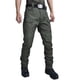 thumbnail image 3 of Pantalones de trabajo de longitud completa para hombre, elegantes, de color sólido y con múltiples bolsillos., 3 of 3