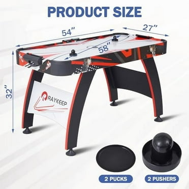 Air Hockey Table, Indoor Hockey Arcade Game Table with w/2 Pucks, 2 Pushers, LED Scoreboard, Powerful 12V Motor, Perfect for Adults and Kids, Game Room, Home, Office