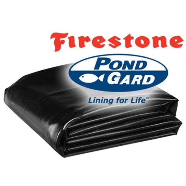 10' X 40' 45 Mil Firestone Brand EPDM Koi Pond and Water Feature Liner Warranty 