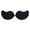 Black, variant on Push Up Adhesive Bra Chest Gathered V Neck Silicone Bras Strapless Backless Invisible Bras (Cup B, Skin)