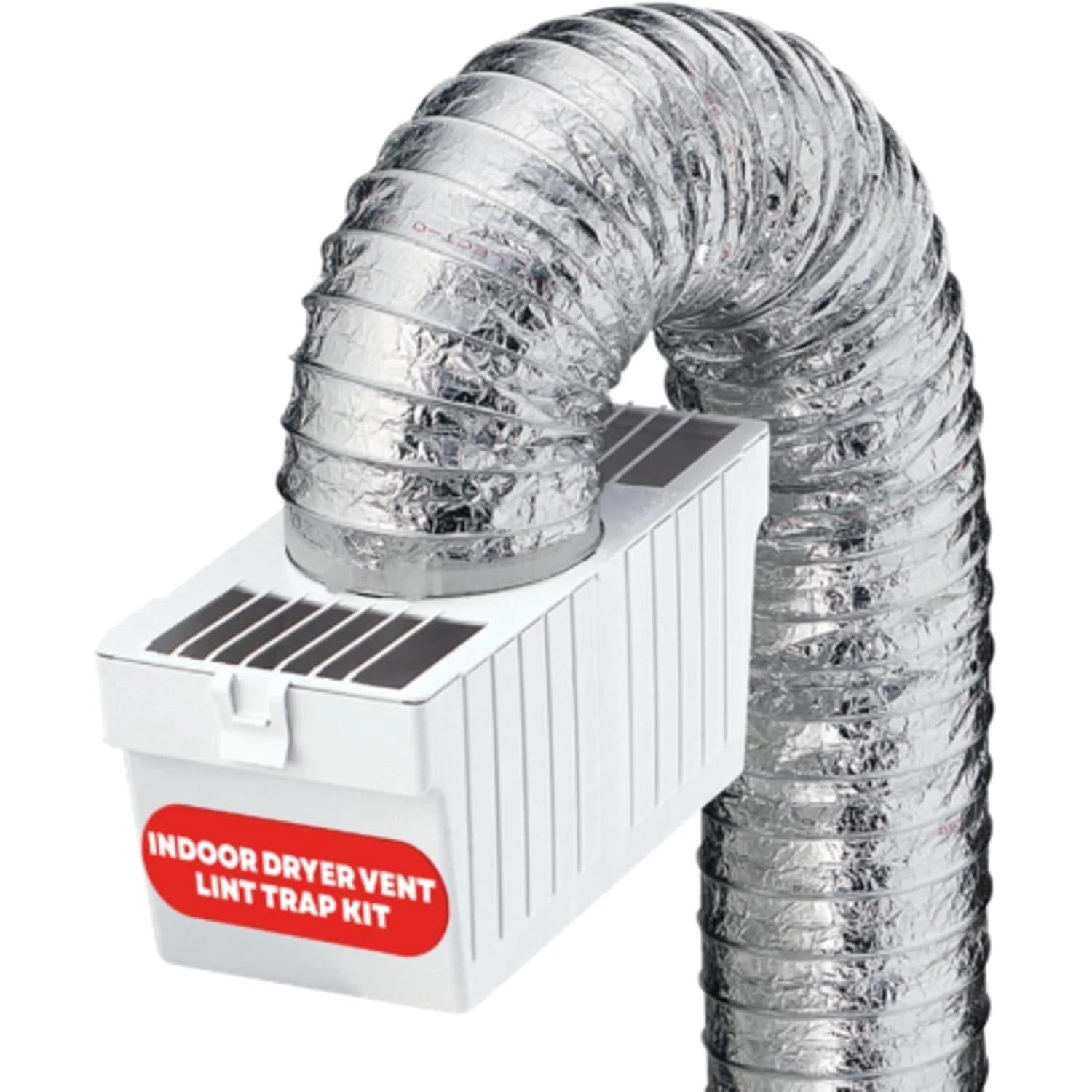 Dryer Lint Trap Kit for Electric Dryers, Indoor Venting with 4-Inch Diameter ...