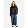 thumbnail image 2 of Terra & Sky Women's Plus Twist Front Blouse with Long Sleeves, Sizes 0X-5X, 2 of 5