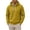 Yellow, variant on Ozmmyan Plus Size Mens Waffle Knit Hooded Long Sleeve Relaxed Fit Casual Pullover Hoodie Fall Winter