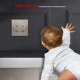 thumbnail image 3 of ENERLITES Elite Series Screwless Decorator Wall Plate Child Safe Outlet Cover, Size 2-Gang 4.68" H x 4.73" L, Unbreakable Polycarbonate Thermoplastic, SI8832-NK, Glossy, Nickel, 3 of 5