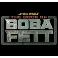 thumbnail image 2 of Boy's Star Wars: The Book of Boba Fett Distressed Logo  Graphic Tee Black Small, 2 of 5