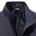 thumbnail image 4 of TFEOQRY Hoodless Vest for Men Solid Color Zipper Outdoor Sports Workwear Jackets Waistcoat Sleeveless Outwear Dark Blue, 4 of 4