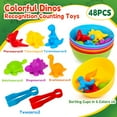 thumbnail image 2 of Dinosaur Toys,Color Sorting Toys for Toddlers 1-3,Montessori Education Learning Toy,Toddler Activities Sensory Training & Counting Games for 3 Year Old Boys Girls, 2 of 7