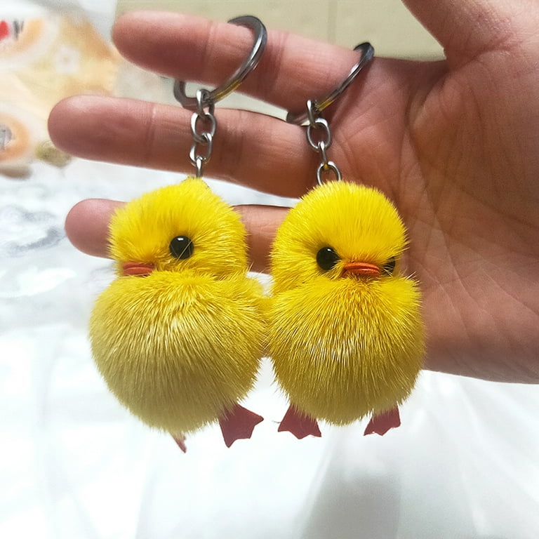 White Yellow Chick Keychain Animal Bulk Key Chain Gifts for Women