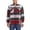 Red/White, variant on Men’s Snap Button Long Sleeve Plaid Soft 100% Cotton Flannel Button Up Shirt (Khaki/Grey, M)
