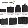 thumbnail image 5 of Scootworks Packing Cubes for Travel 7 Pcs Foldable Set Lightweight Luggage Organizers Black, 5 of 7