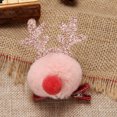 thumbnail image 4 of 4 Uds. Gorros navideños pasadores de venado bola de pelo clip superior Navidad niños decoración de cervatillo accesorios para el cabello, 4 of 5