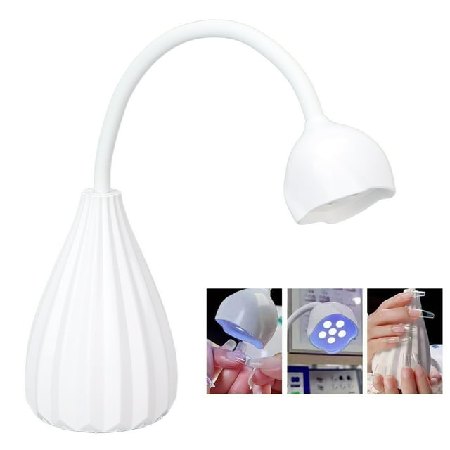 Nail Lamp, Flexible Angle Adjustable Wear Gel Polish Curing Lamp Rechargeable For Nail Art Academy For Nail Artist For Home